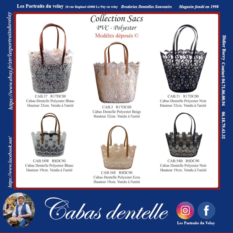 Cabas dentelle